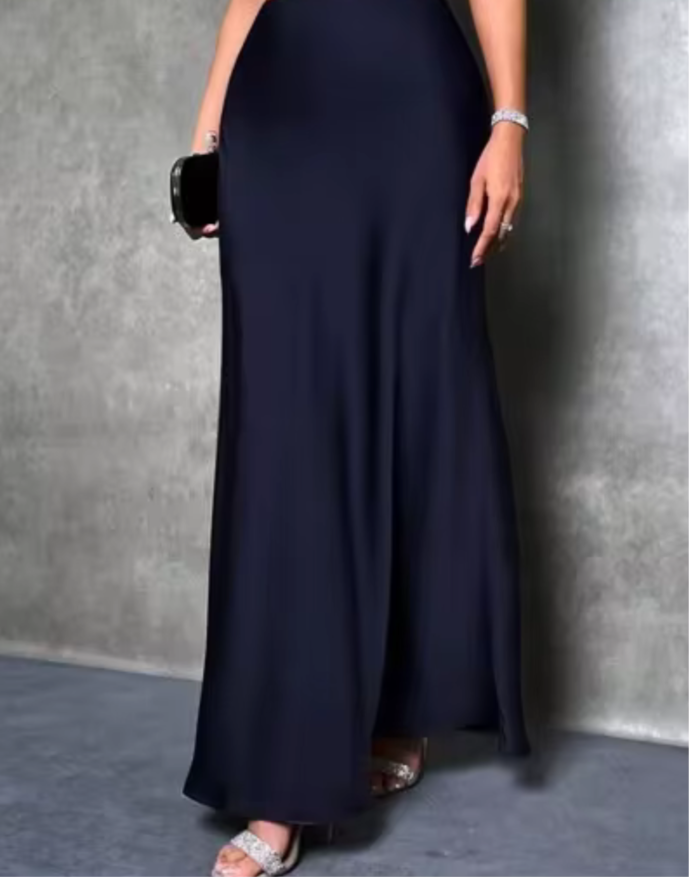 Satin maxi skirt