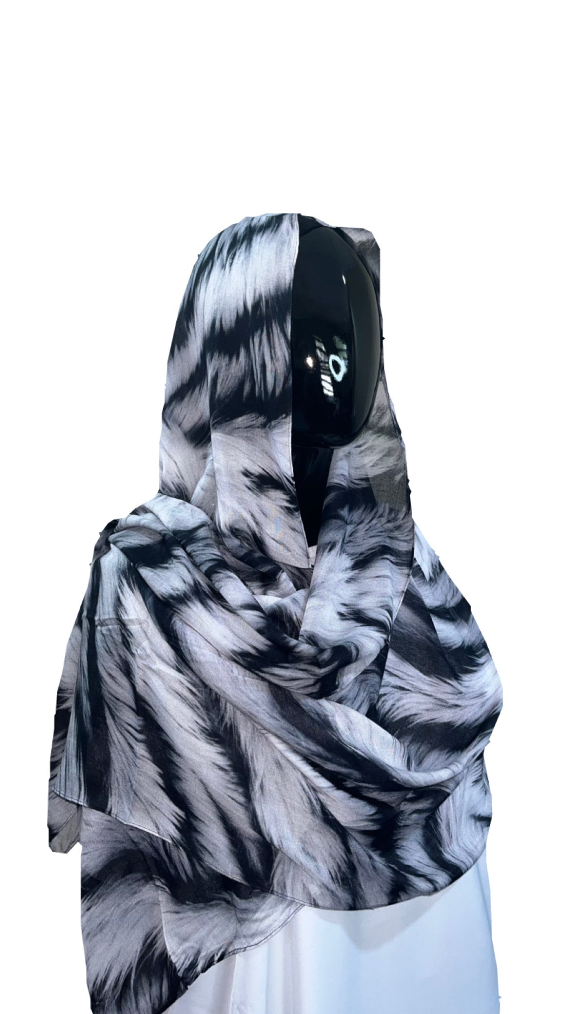 Zebra fur hijab