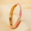 S Curl Gold Plated Cloisonné