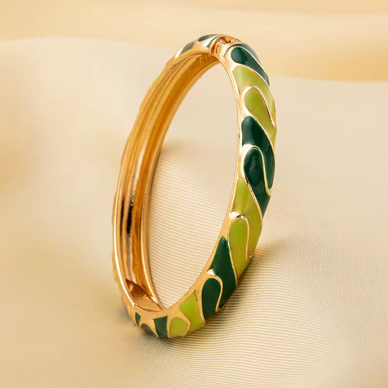 S Curl Gold Plated Cloisonné
