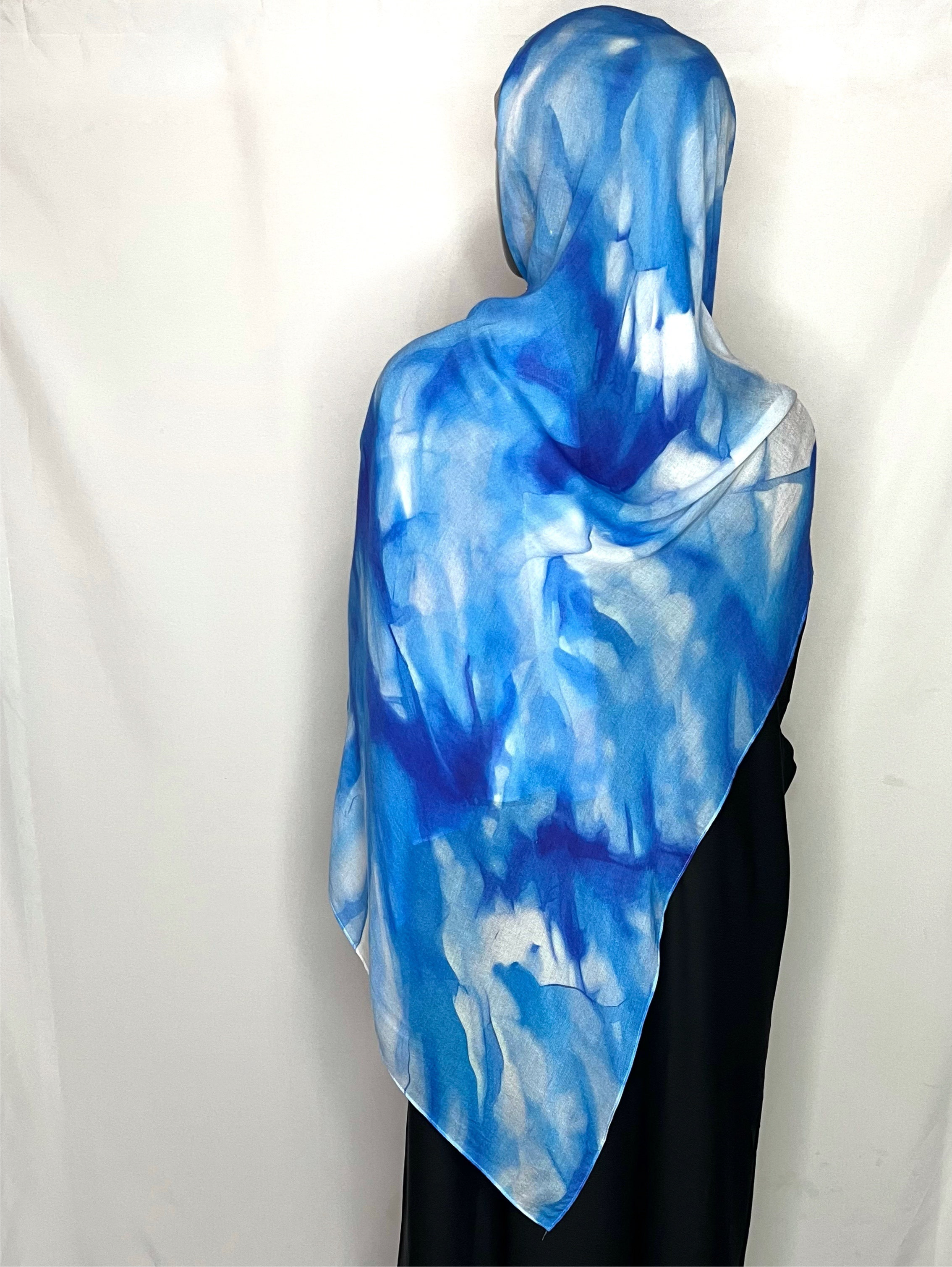 Blue marble hijab