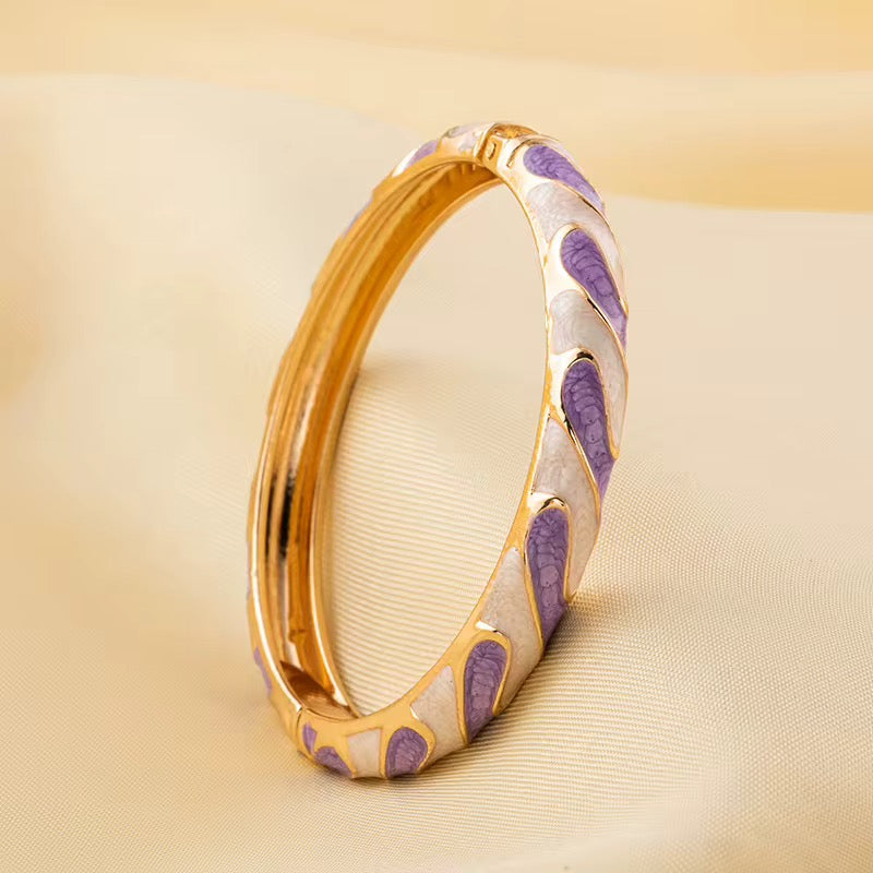 S Curl Gold Plated Cloisonné