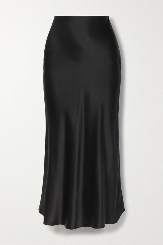 Satin maxi skirt