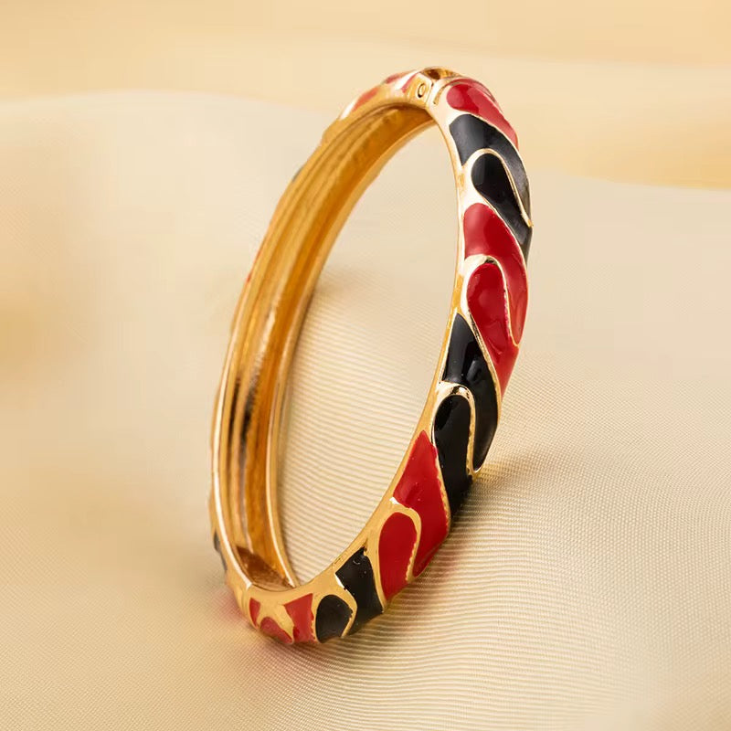 S Curl Gold Plated Cloisonné
