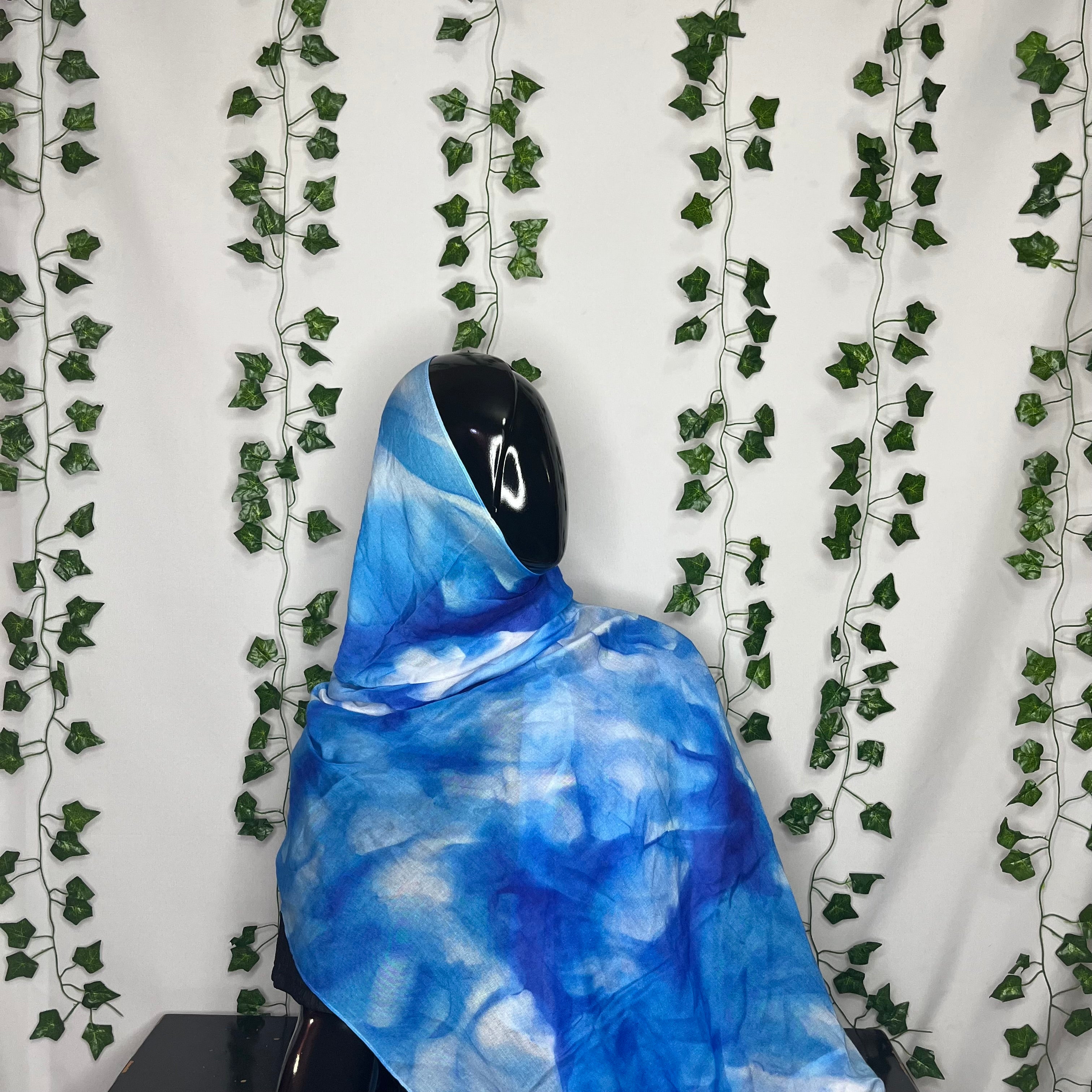 Blue marble hijab