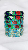 Hollow Enamel Cloisonné Bangle